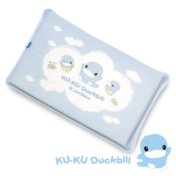 台湾官网直邮进口[KU.KU酷咕鸭]婴儿感温记忆睡枕(两色可选)