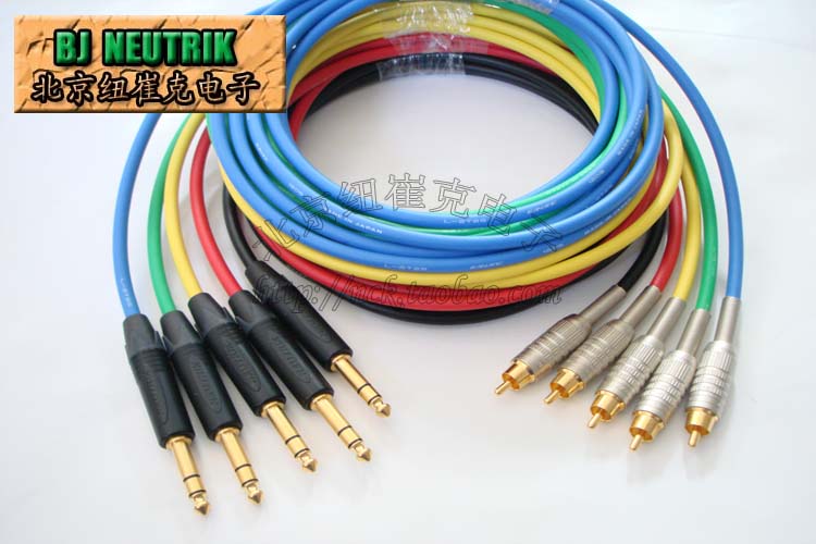 L-2T2S audio line 6 35 large three-core transfer RCA lotus head line balance turn non-equilibrium audio signal line