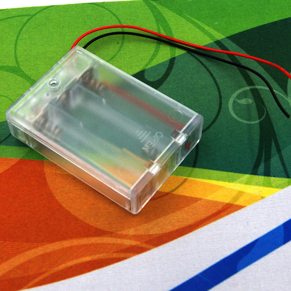 3-section No. 5 transparent battery box No. 5 4 5v with wire and switch AA plastic battery box with cover