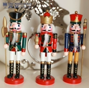 2030 Nutcracker Puppet King Soldier Đặt Trang trí Gỗ Trang trí Giáng sinh Năm mới