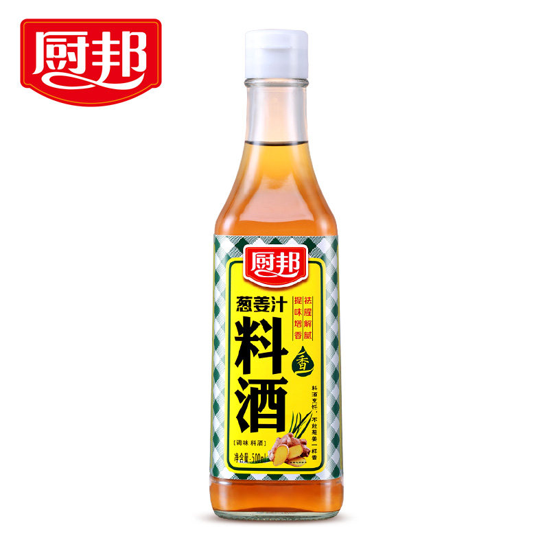 【天猫超市】厨邦葱姜汁料酒500ml陈酿增味白醋添香去腥调味酒