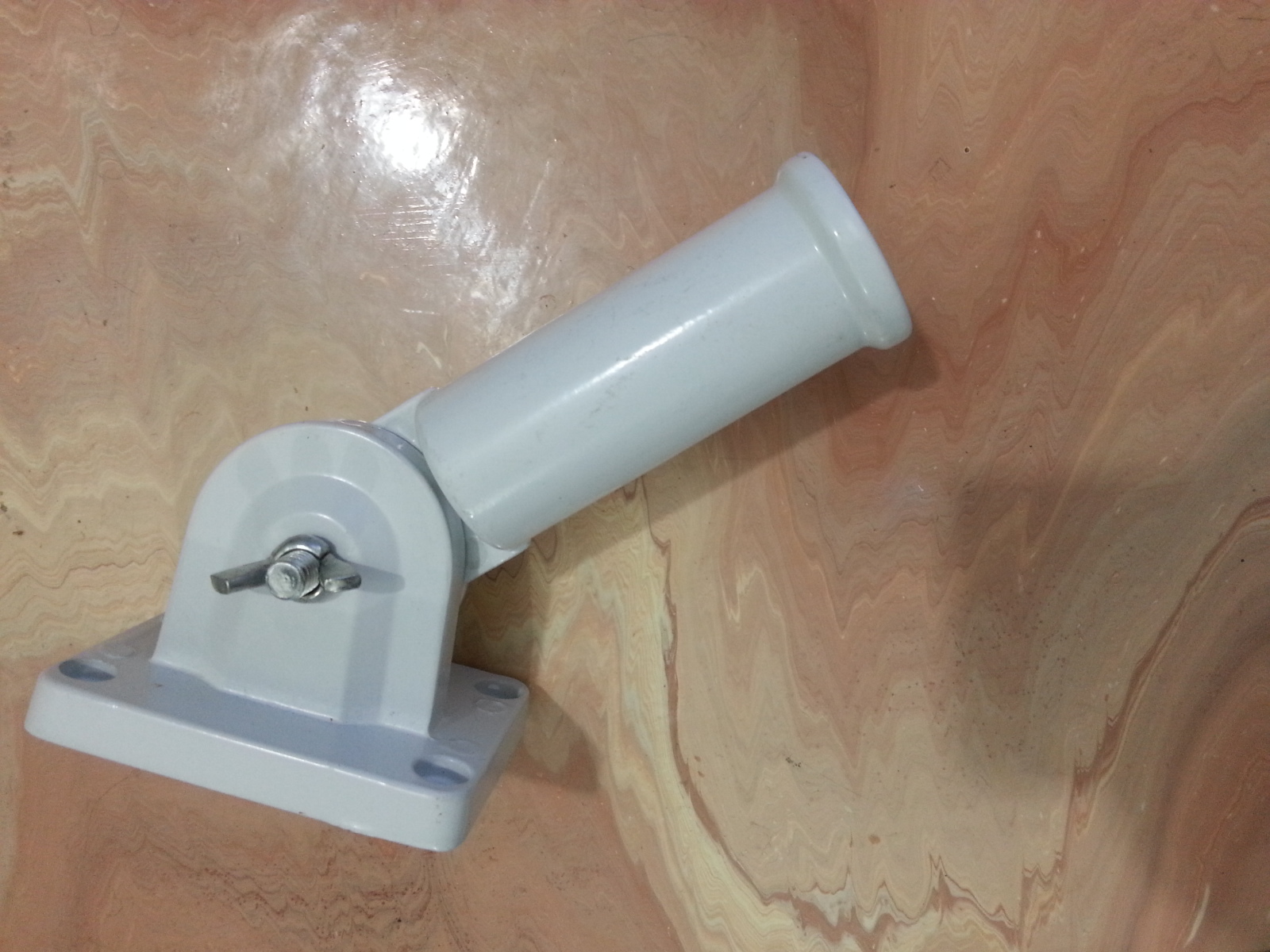 Wall flagpole seat Aluminum metal flag flag flag seat obliquely inserted wall flagpole shelf flag window flag advertising wall flag holder