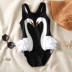 Đồ bơi cho trẻ em Cô gái Công chúa Bé Đen Thiên nga Áo tắm Cô gái Xiêm Dễ thương Little Swan Đồ bơi bằng gỗ - Bộ đồ bơi của Kid đồ bơi trẻ em nữ 12 tuổi Bộ đồ bơi của Kid