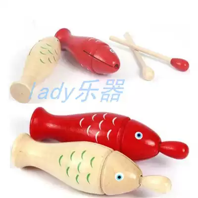 Orff musical instrument children's percussion instrument fish-shaped wooden fish Bangzi kindergarten educational early education Music toy teaching aids