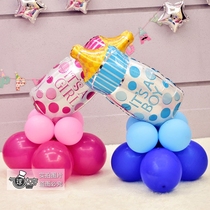 Aisle Balloon Road Leading Arrangement Decorated Balloon column ground baby Baise Banquet Mall Cartoon Balloon Place