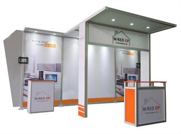 Kabuto special booth stretch cloth square column special booth 6*6 production and build special design rental booth