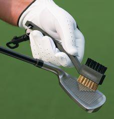 Golf brush brush golf double - sided brush steel brush hook club ball head cleaning brush small accessories