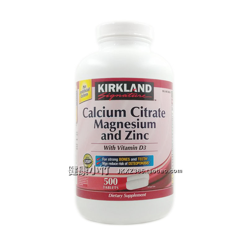 Usa Kirkland Citrate Calcium Magnesium Zinc Tablets Calcium