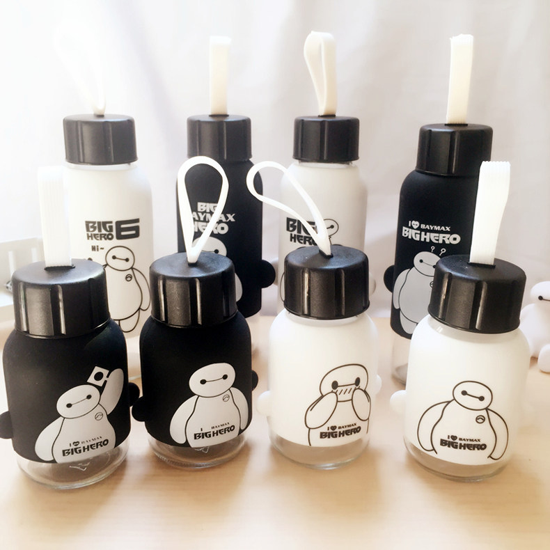 South Korea Super Energy Marine Great White Glass Water Glass Portable Creative Silicone Fashion Kettle Children Anti Burn Accompanying Cup