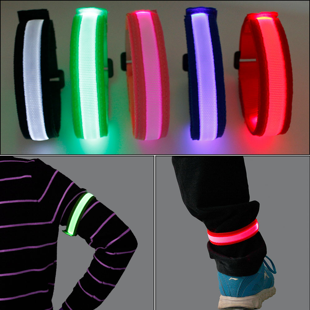 LED luminous armband Riding harness Pants strap Leggings Armband Night run warning seat belt Night ride safety light