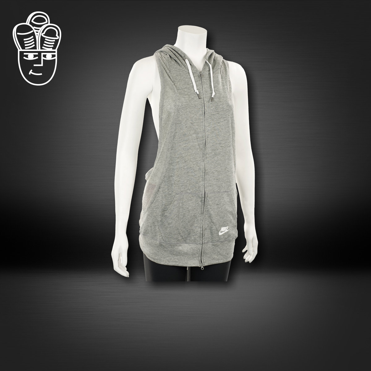 Nike Three-D Vest Hoodie 耐克女子运动休闲背心 连帽运动服
