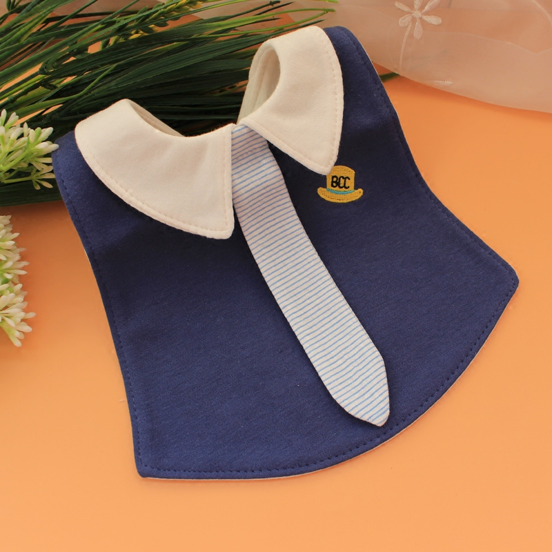 Baby pure cotton waterproof thickened surrounding pocket baby styling spatula male treasure handsome gas gentleman children square large bib