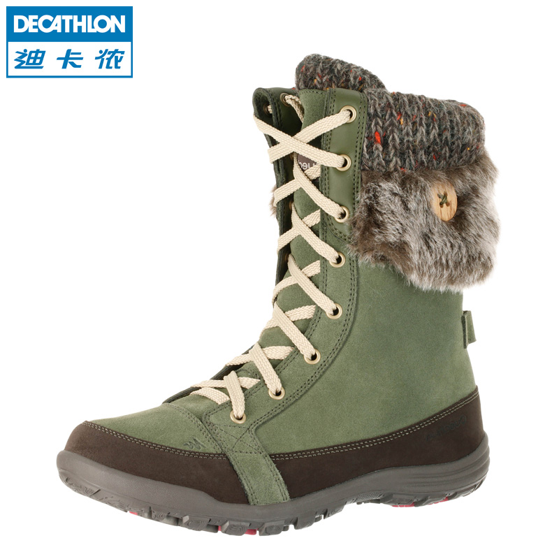 迪卡侬 户外运动 女士 冬季雪地靴 滑雪鞋 防水保暖鞋  QUECHUA