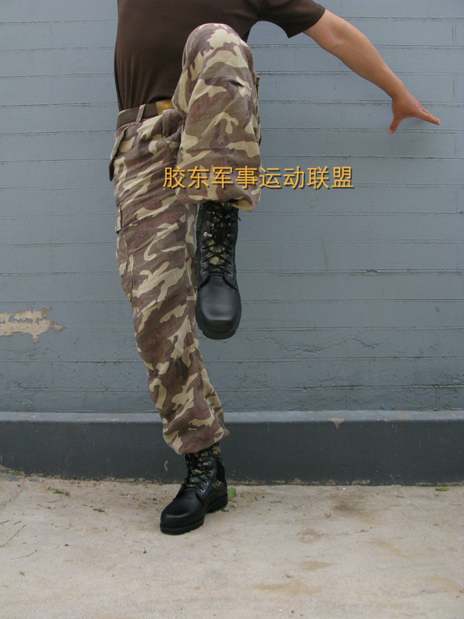 Foreign trade original order French order pure linen fabric outdoor multi-pocket tooling camouflage pants