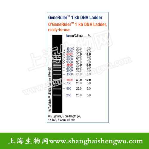 DL10000 50T 250ul DNA Marker Fermentas分装 R04042 核酸电泳