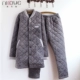 Bộ đồ ngủ cotton mùa đông của Nicole dành cho nam giới thời trang trung niên u50 Bộ Pajama