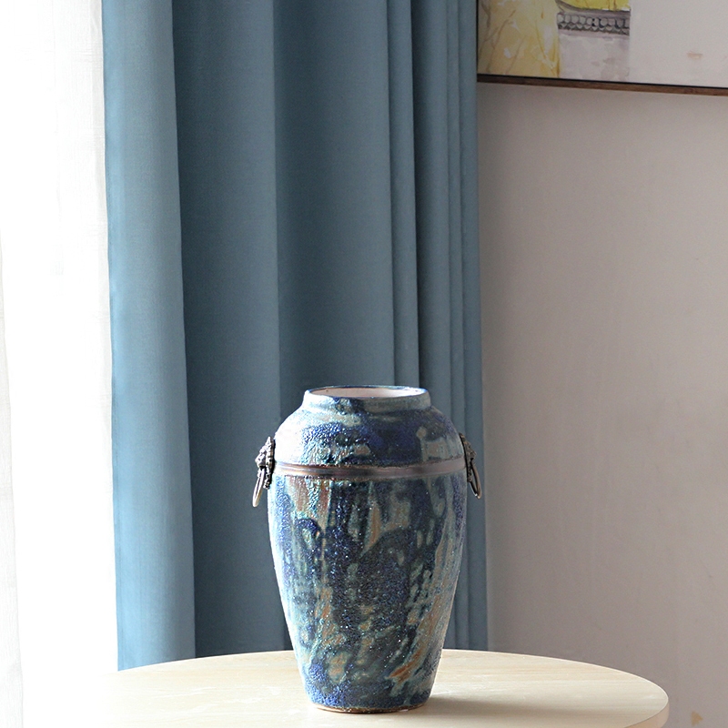 Ceramic vase mesa restaurant furnishing articles antique bronze POTS indoors wine sitting room home decoration arts and crafts