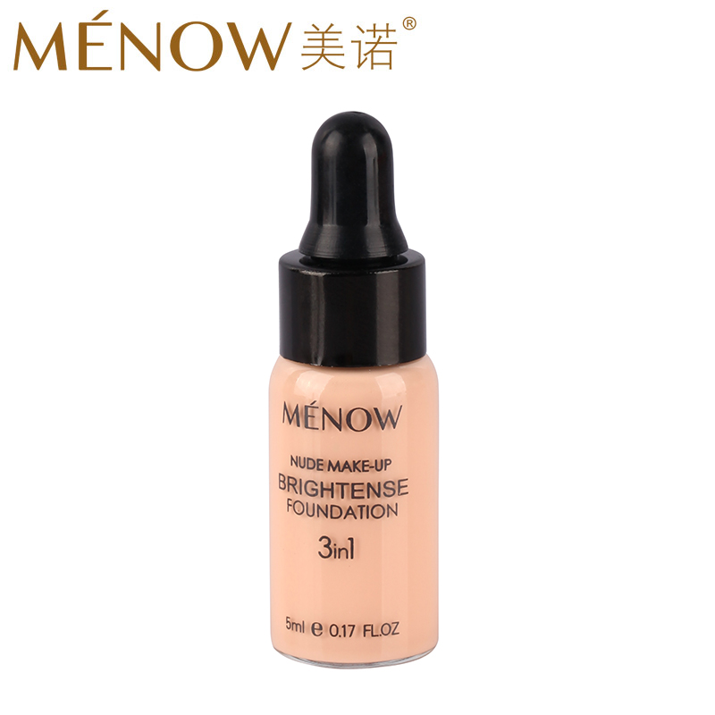 MENOW/美诺 丝柔水粉乳 小样粉底液保湿遮瑕控油裸妆迷你型彩妆