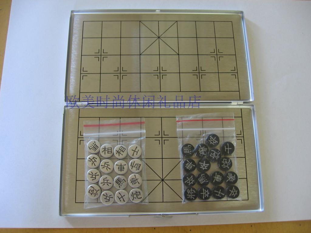 Aluminum Magnetic China Chess Tourist Portable Gift Aluminum Case Loaded Chinese Chess Creative Gift