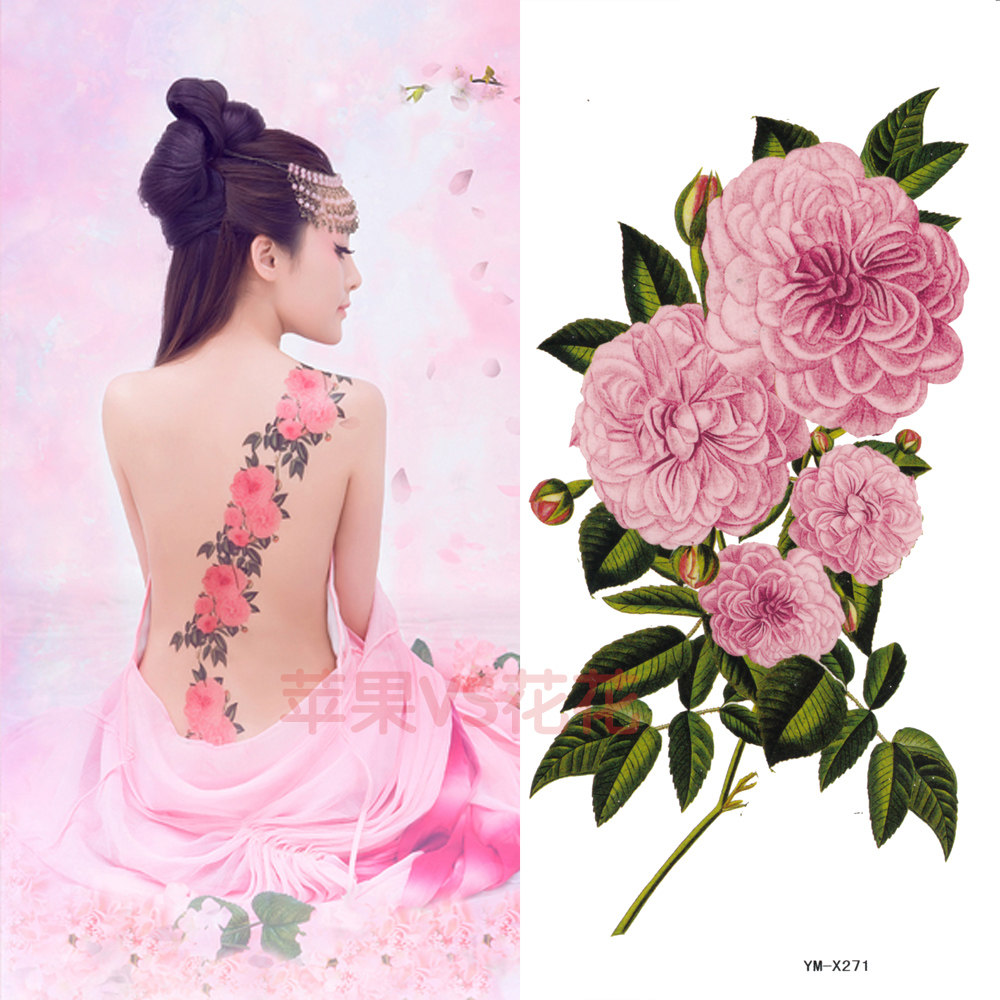 Antique tattoo paste photo gallery dedicated plate women's flower god theme waterproof female durable flower arm scar is not permanent