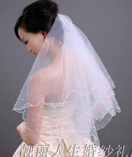 2018 meter single layer of pearl bridal bridal dress Han style head yarn 1 5 m white wedding dresses headwear head yarn manufacturer direct