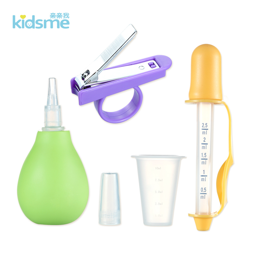 【天猫超市】KIDSME/亲亲我 清洁护理3件 指甲钳+吸鼻器+喂药器