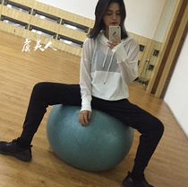 Spring and summer New hollow long sleeve fitness clothes yoga running top loose mesh sports blouse women