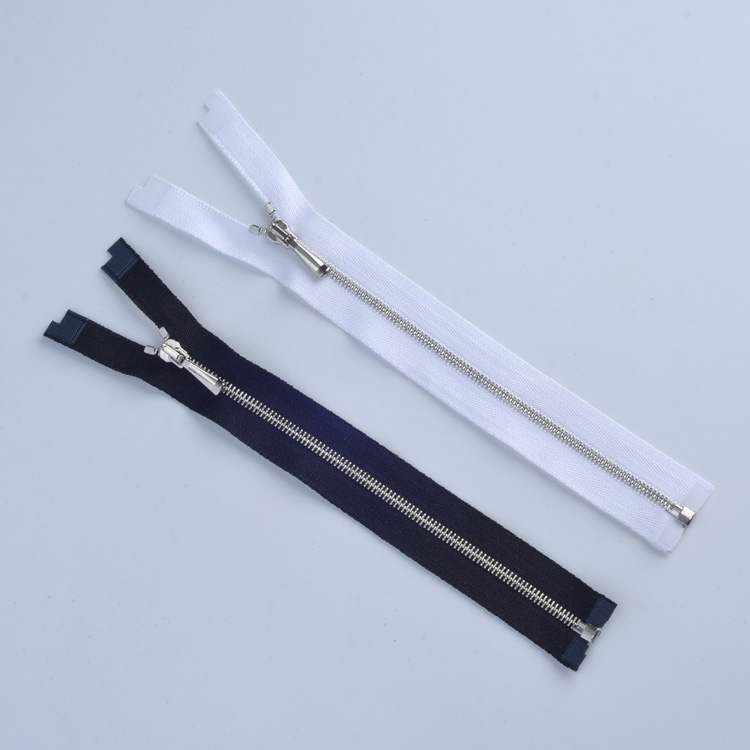 Handmade DIY1: 6 va coat Mini pull chain 1 # 1 metal open tail opening pull lock ultra-dense teeth black and white 15cm