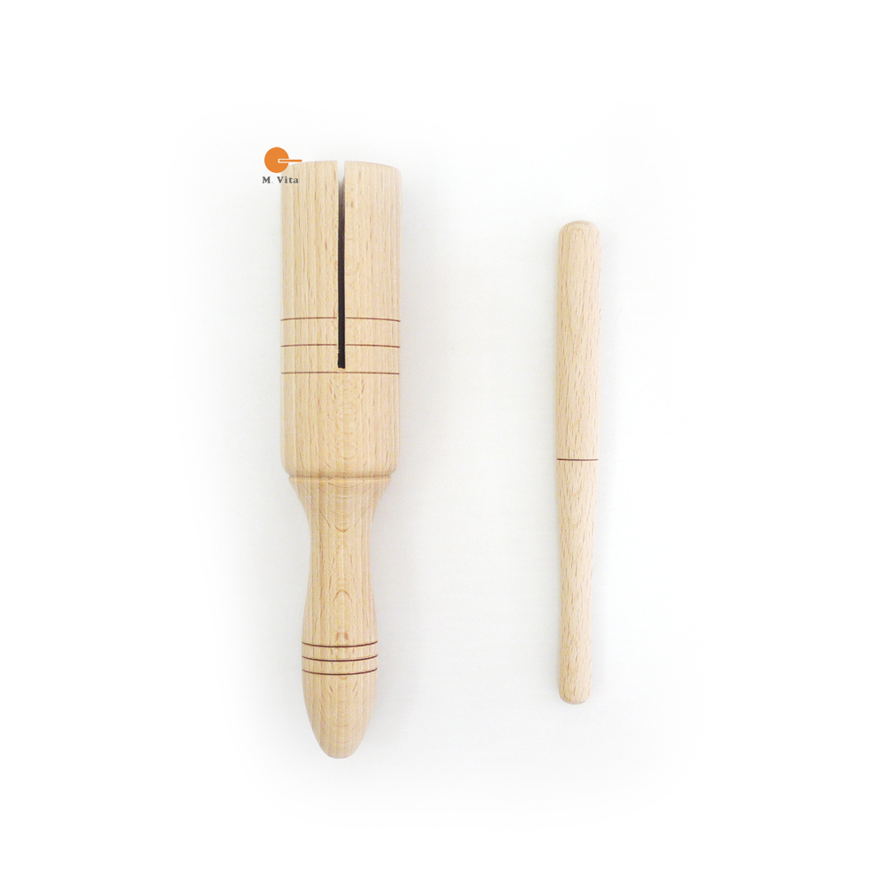 Mont's teaching aids Music teaching aids Monsheng Education Orff children instrument Beech wood logs No lacquer single resounding cylinder
