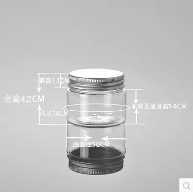 50 Ml 70 gr Honey Bottle Aluminum Cover Sample Split Sample Bottle Round Transparent Upscale Plastic Containing Bottle-Taobao
