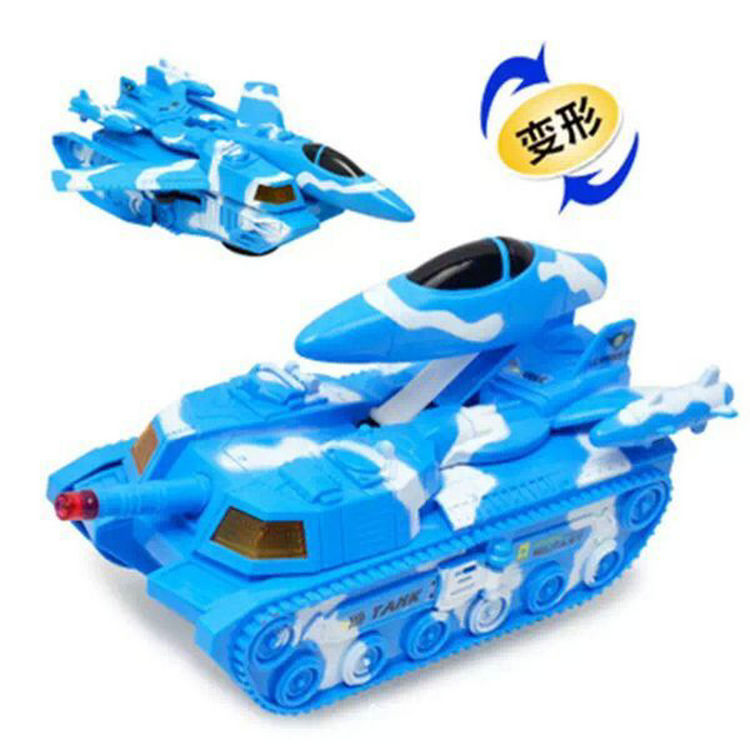 Electric Tank Change Aircraft 801 Deformation Toy Car Simulation Deformation Car Puzzle Children Toys Mixed Batch