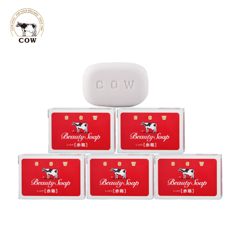日本Cosme大赏COW/牛牌 日本进口美肤香皂(滋润)100g*6 牛奶香皂