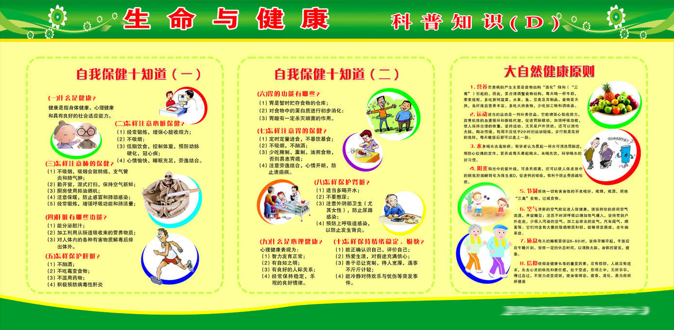 609办公装饰海报展板素材769生命与健康教育科普知识专栏3