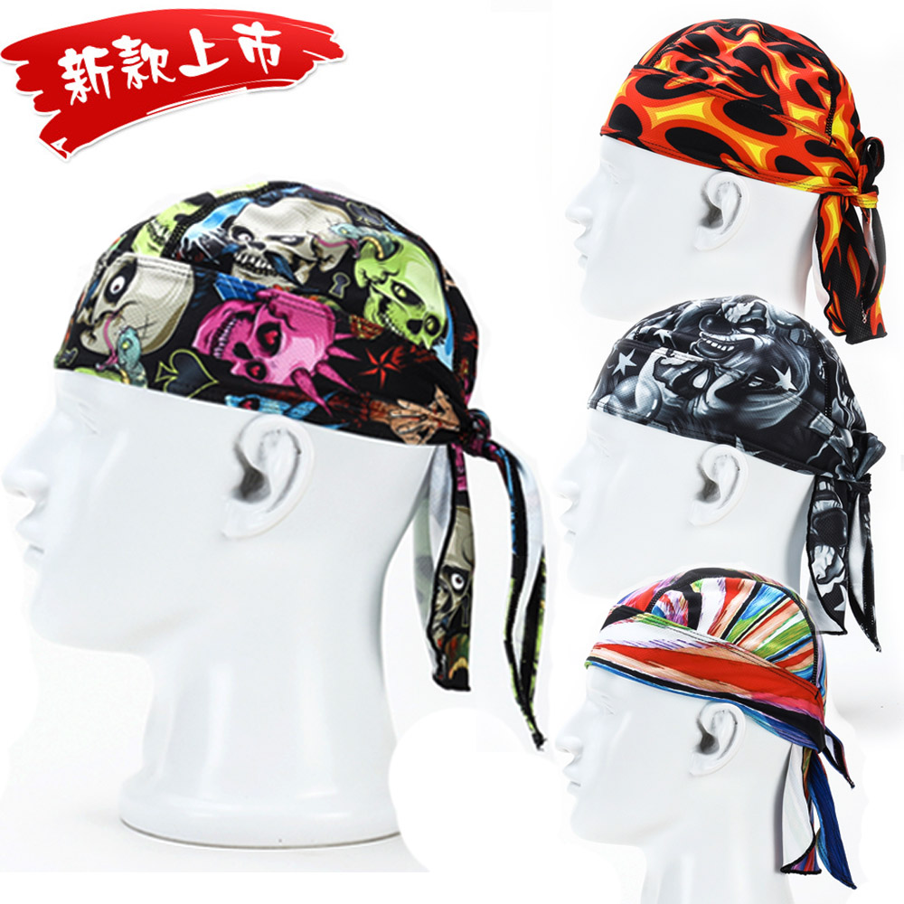 New hygroscopic bike pirate sunproof headscarf outdoor riding small hat anti-UV bike accessories gear
