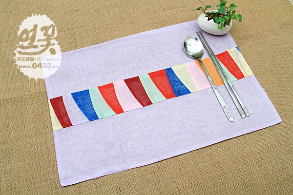 Khăn trải bàn kiểu Tây Placemat Thảm ăn tối kiểu Bắc Âu Tấm lót bàn Mat ăn tối Tấm thảm gia đình Màu sắc Dải nối đĩa Tấm lót bát 01 - Khăn trải bàn