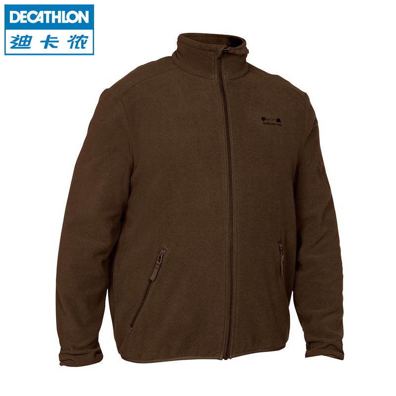 迪卡侬 保暖抓绒衣 男式摇粒绒开衫外套夹克 SOLOGNAC