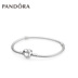 PANDORA Pandora Moments Hình Trái Tim Khóa 925 Bạc Vòng Đeo Tay 590719 Tình Yêu Đơn Giản DIY Vòng Đeo Tay Nữ Vòng đeo tay Clasp