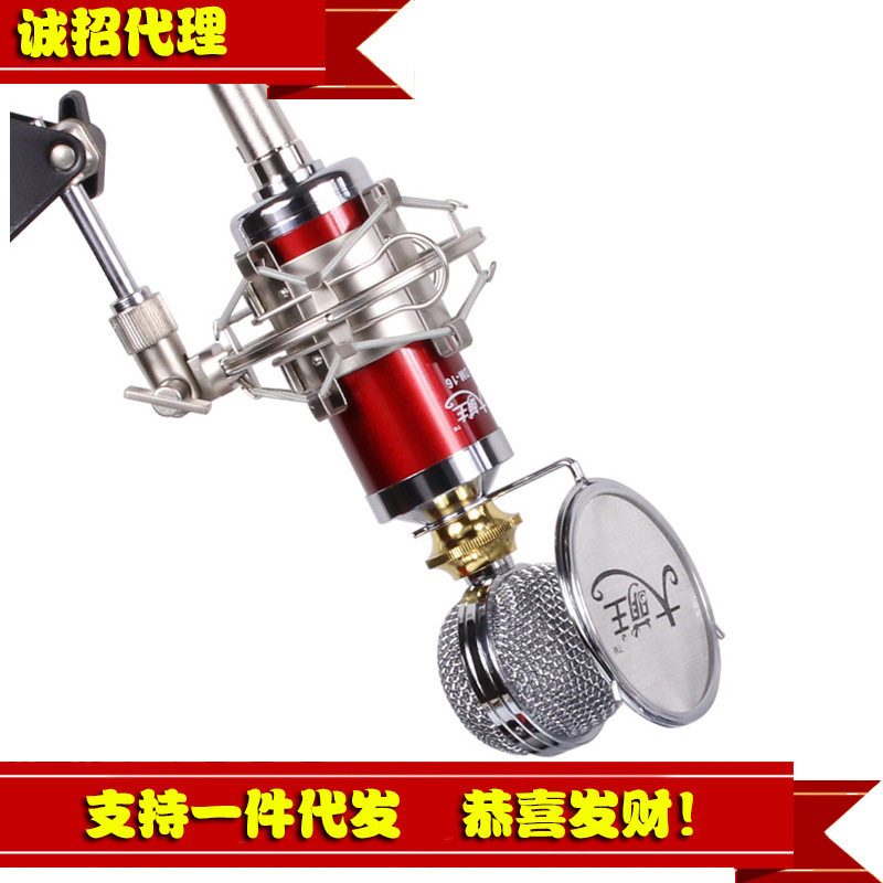 Big Meng main power free recording condenser microphone Small bottle computer microphone Network K song Large diaphragm microphone K song
