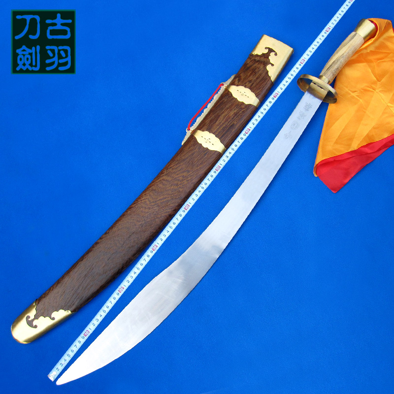 Longquan ancient feather sword sword martial arts single knife stainless steel soft knife Tai Chi knife martial arts knife unedged