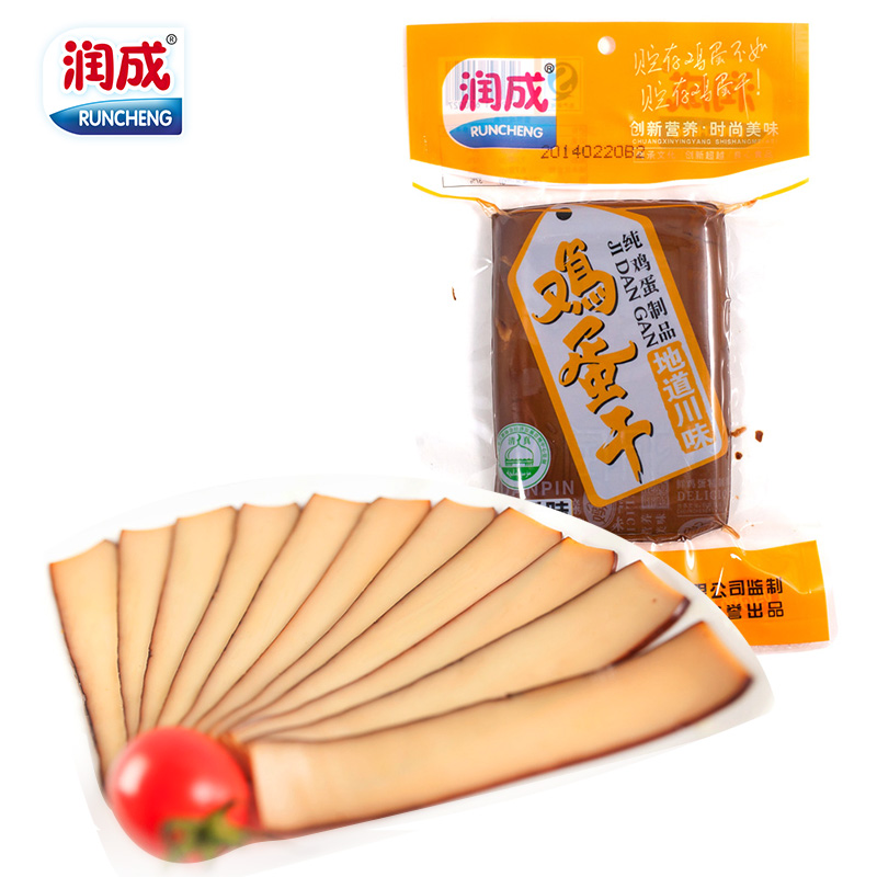 【天猫超市】润成酱香味100g鸡蛋干 四川特产零食可凉拌炒菜