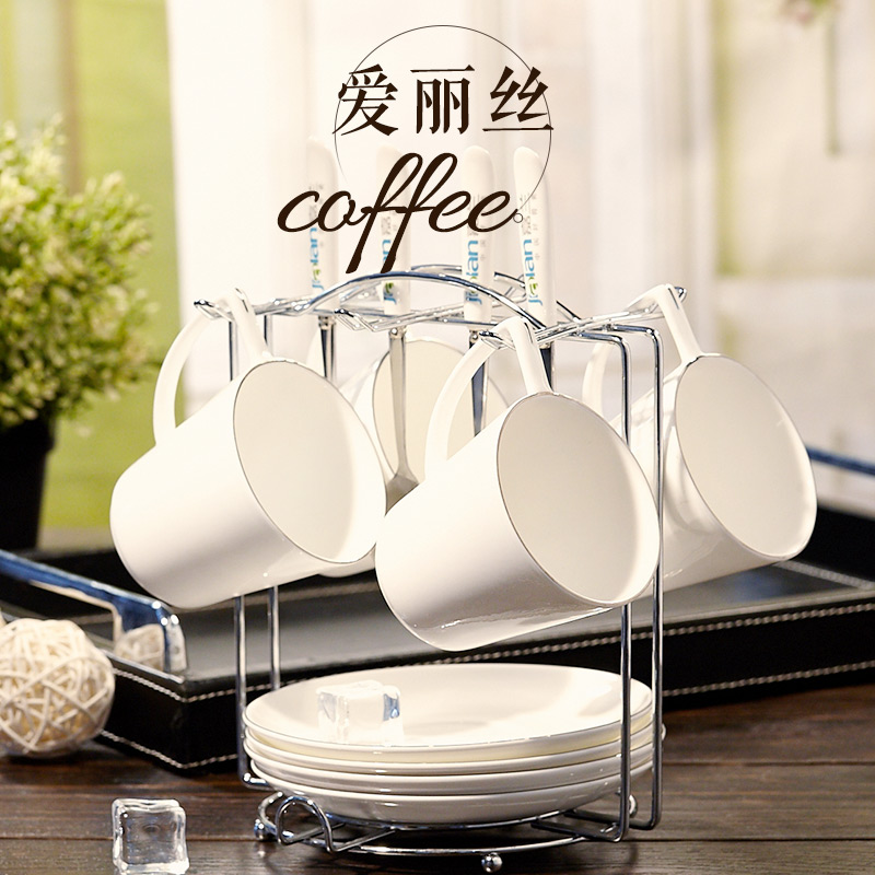 Ipads China coffee cups and saucers suit European platinum edge coffee cup of afternoon tea coffee cup set kit