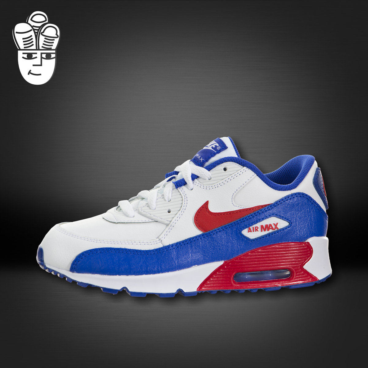 Nike Air Max 90 Leather 耐克儿童复古气垫跑步鞋 潮童休闲鞋