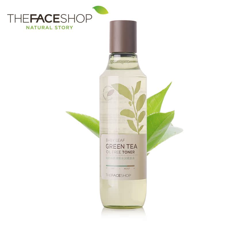The Face Shop 幼叶绿茶柔肤水 无油配方爽肤水女 补水保湿抗氧化