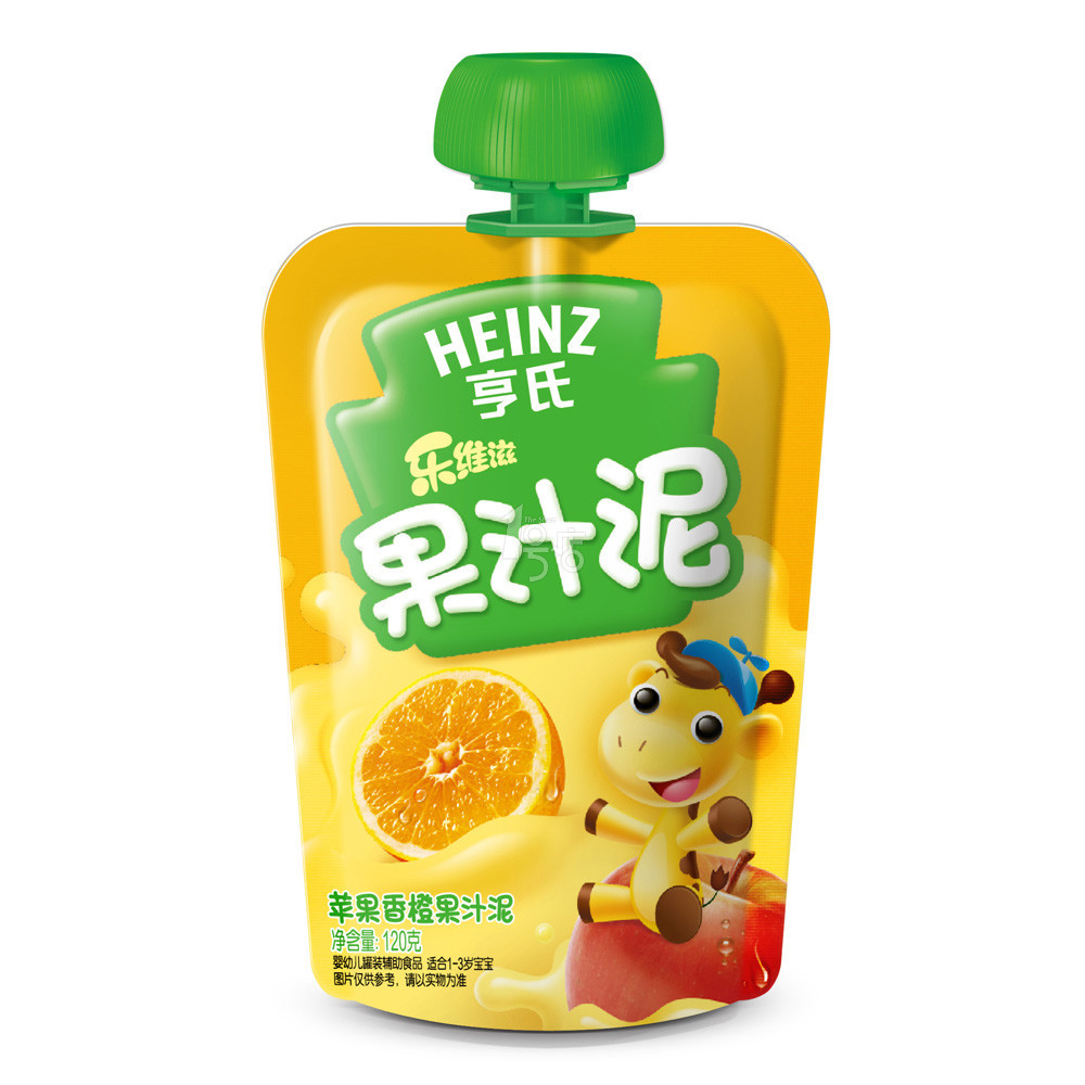 Heinz/亨氏 乐维滋果汁泥 苹果香橙 120g/袋