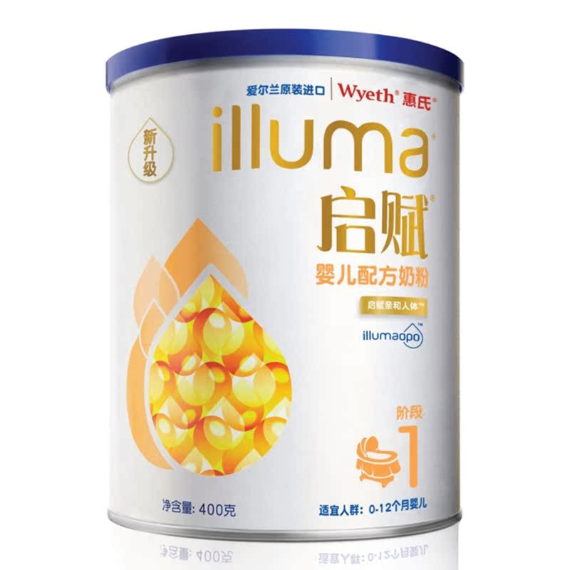 当当网百货 惠氏启赋1段400g婴儿配方奶粉听装0-12个月/原装进口