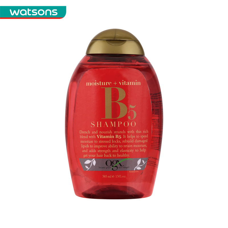 【屈臣氏】OGX 欧姬丝维生素B5盈润洗发水 385ml