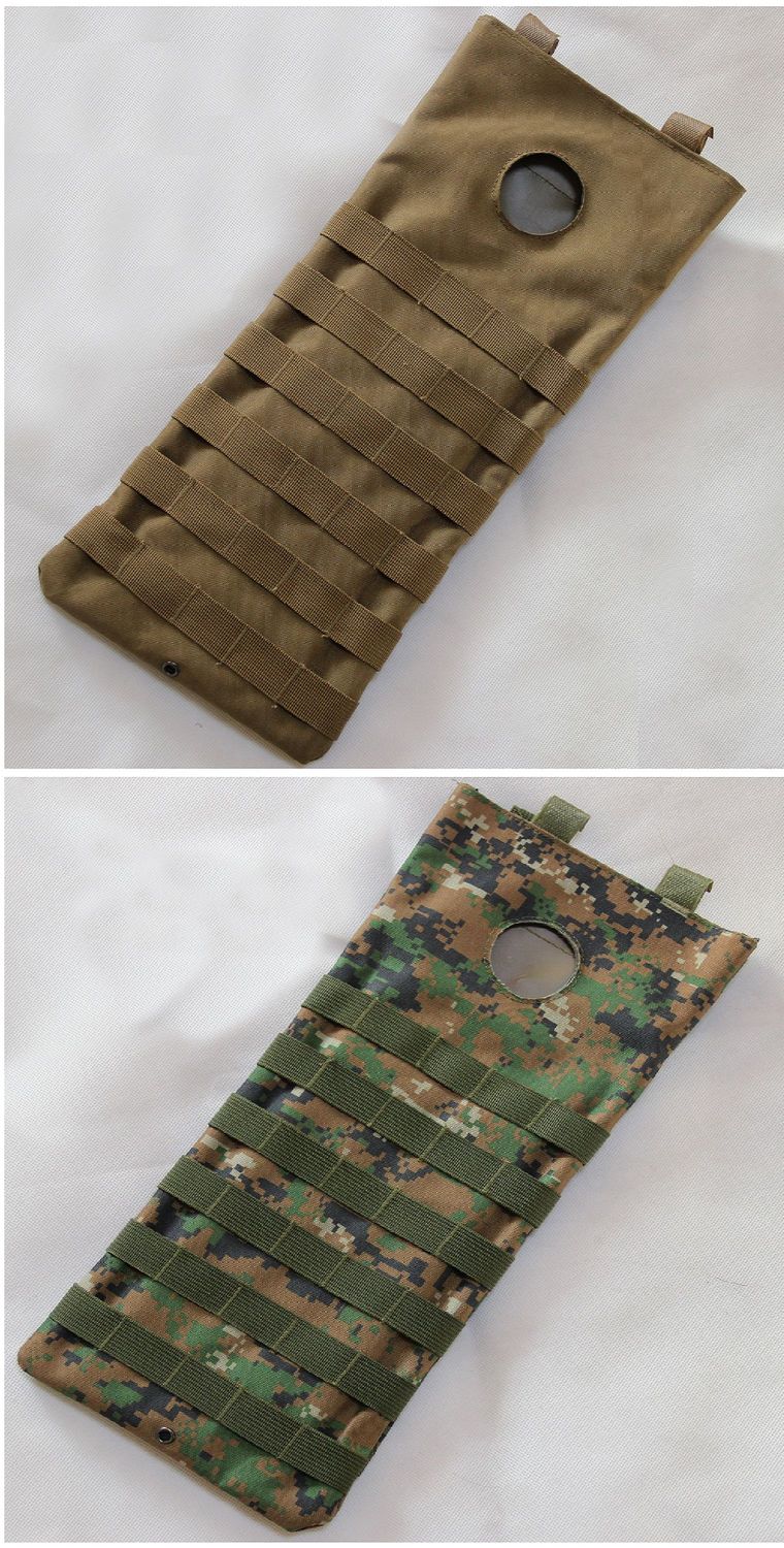 Water bag bag water bag backpack MOLLE structure can be plugged in tactical water bag bag wolf brown digital jungle color