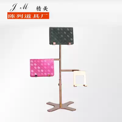 Stainless Steel rose gold irregular wallet handbag display rack men's and women's bags display props window display