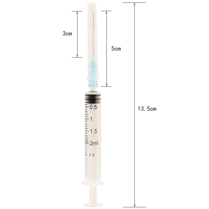 康德莱 无菌注射器 5支 2ml 一次性包装 针筒针管配针头 官方货源