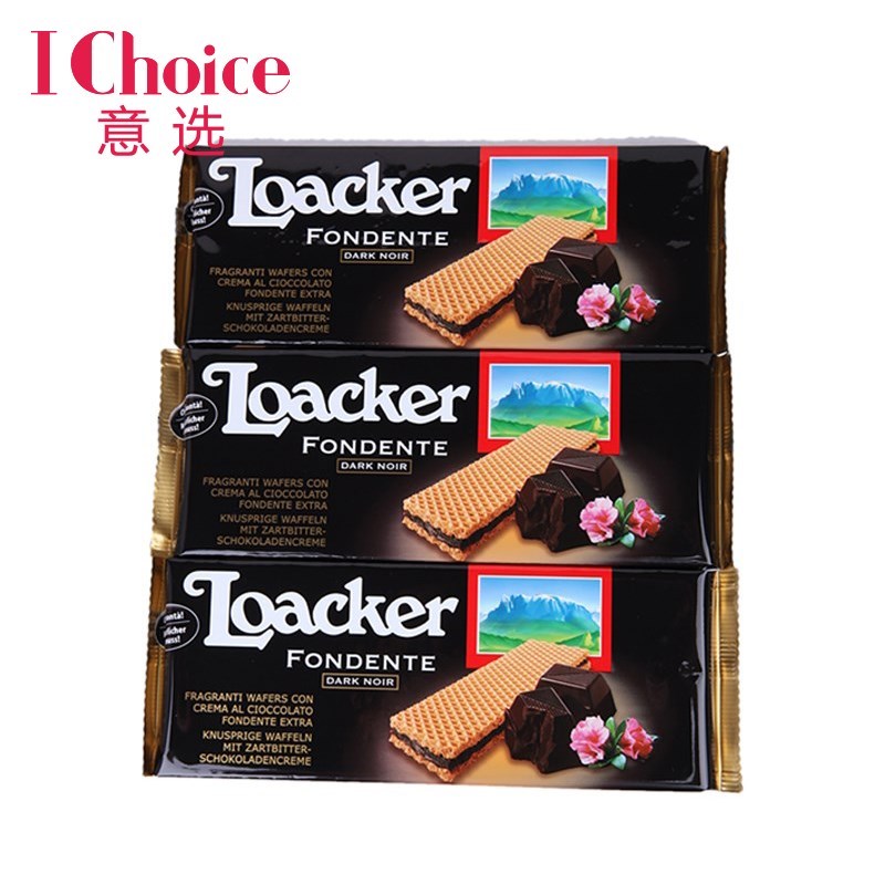 意大利原装进口 LOACKER 莱家零食威化饼 可可口味 150g 3包